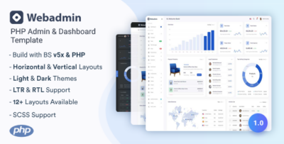 Webadmin - PHP Admin & Dashboard Template