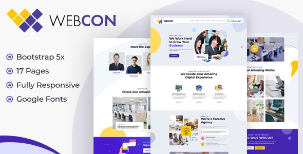 Webcon - Web Design Agency HTML Template Webcon - Web Design Agency HTML Template