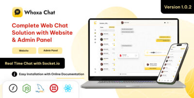 Whoxa Chat - Chat Script Web Whatsapp Clone Nodejs chat Software Chat Website Group Chat