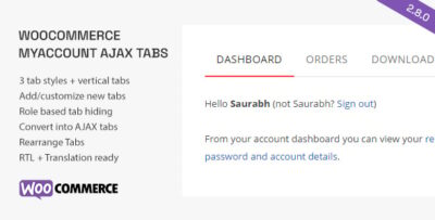 WooCommerce Myaccount Ajax Tabs