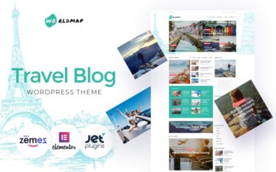 WorldMap - Travel Photo Blog Elementor WordPress Theme