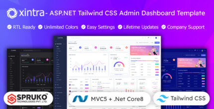 Xintra - ASP.NET MVC5 & CORE8 Tailwind CSS Admin Dashboard Template