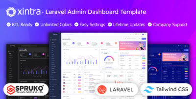 Xintra - Laravel Tailwind CSS Admin Dashboard Template