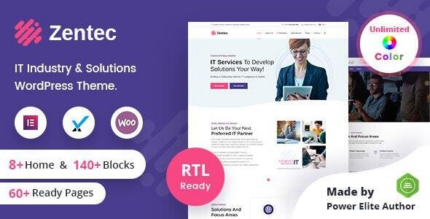 Zentec - IT Solutions Company WordPress Theme