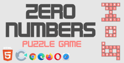 Zero Numbers - Puzzle Game - HTML5 (Construct 3)