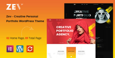 Zev - Creative Personal Portfolio WordPress Theme