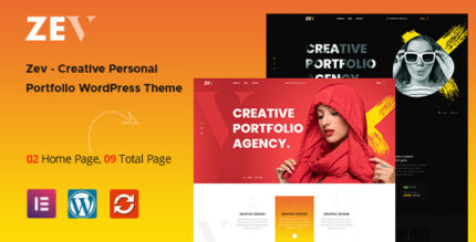 Zev – Creative Personal Portfolio WordPress Theme