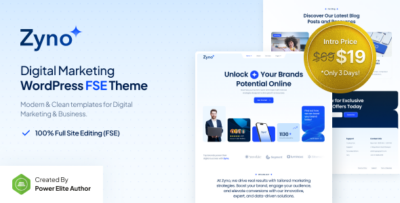 Zyno - Digital Marketing Agency FSE WordPress Theme