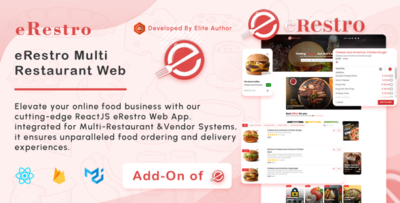 eRestro Multi Restaurant Web - Online Multi-Vendor & Restaurant Food Ordering Web App