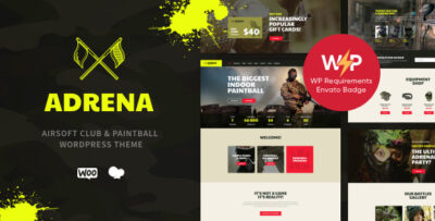 Adrena Airsoft Club & Paintball WordPress Theme