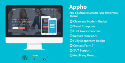 Appho - App & Software Landing WordPress Theme