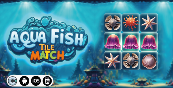 Aqua Fish Tile Match - HTML5 Construct3 Game Aqua Fish Tile Match - HTML5 Construct3 Game