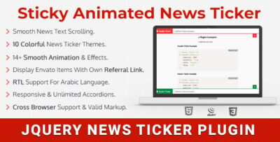 BWL Sticky Animated News Ticker jQuery Plugin