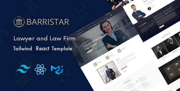 Barristar - Tailwind CSS Lawyer and Attorney React Template Barristar - Tailwind CSS Lawyer and Attorney React Template