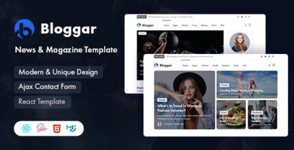 Bloggar - News Magazine React Template