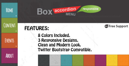 Box Accordion Menu - Responsive