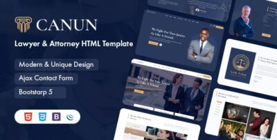 Canun - Lawyer and Attorney HTML Template