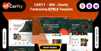 Carity - NGO, Charity, Donation & Fundraising HTML5 Template