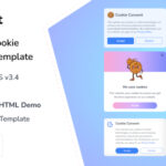 CookieKit - Tailwind CSS Cookie Banners HTML Template