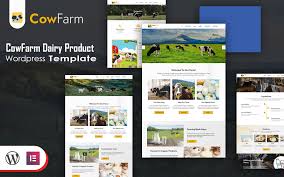 Cow Farm Dairy Product Wordpress Template