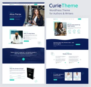 Curie – WordPress Theme For Authors And Writers