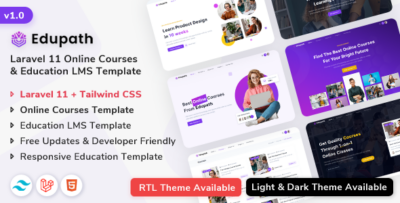 Edupath - Laravel Online Courses & Education LMS Template