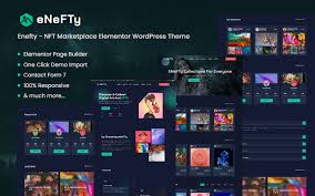 Enefty - NFT Marketplace Elementor WordPress Theme