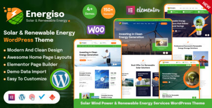 Energiso - Solar Technology & Renewable Energy WordPress Theme