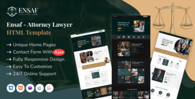 Ensaf - Attorney Lawyer HTML Template