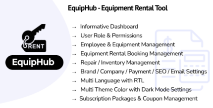 EquipHub SaaS - Equipment Rental Tool