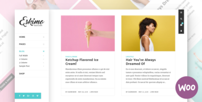 Eskimo - Minimal Personal WordPress Blog & Shop Theme