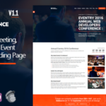 Eventry - Conference Meetup Landing Page WordPress Theme