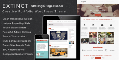 Extinct - Retro Vintage Portfolio WordPress Theme