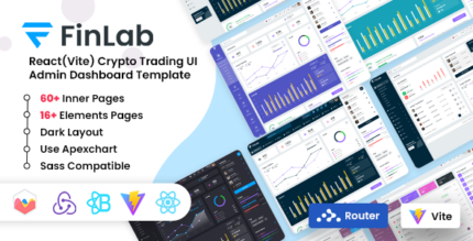 FinLab - React (Vite) Crypto Trading UI Admin & Dashboard Template