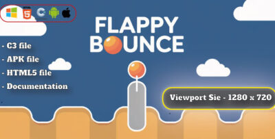 Flappy Bounce - Arcade Game - HTML5, Construct 3