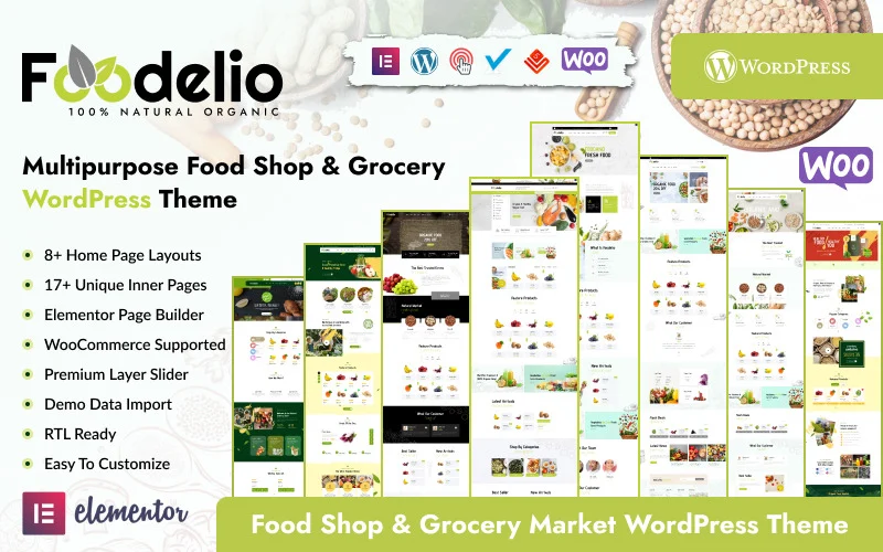 Foodelio - Multipurpose Food Shop Grocery WordPress Theme Foodelio - Multipurpose Food Shop Grocery WordPress Theme