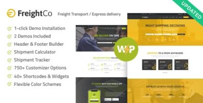 FreightCo Transportation & Warehousing Shipping WordPress Theme