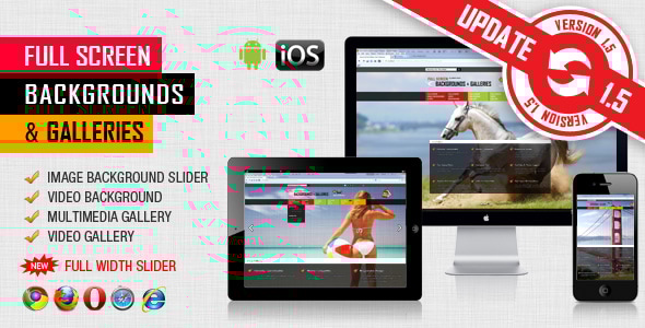 FullScreen Background Gallery - Image and Video FullScreen Background Gallery - Image and Video