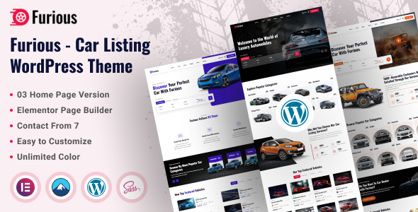 Furious - Car Listing WordPress Theme Furious - Car Listing WordPress Theme