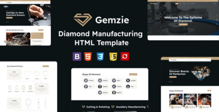 Gemzie - Diamond Manufacturing HTML Template