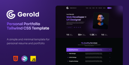 Gerold - Personal Portfolio Tailwind CSS Template