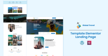 Global Travel - Tour and Travels Elementor Landing page