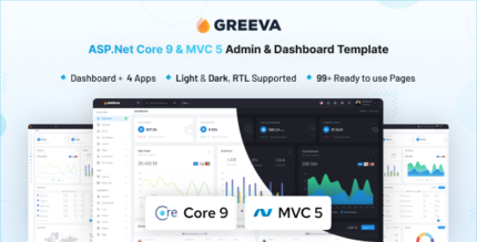 Greeva - ASP.Net Core 9 & MVC5 Admin Dashboard Template