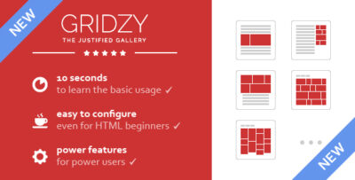 Gridzy - Responsive and Justified Image Grid Gallery
