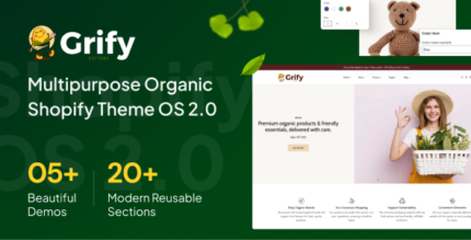 Grify Multipurpose Organic Shopify Theme OS 2.0