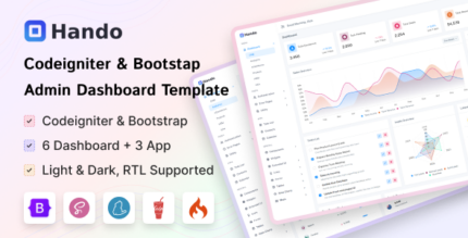 Hando - CodeIgniter Admin Dashboard Template