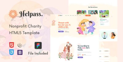 Helpass - Charity Nonprofit HTML Template