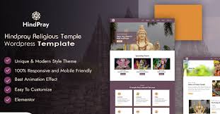 HindPray - Religious Temple WordPress Template