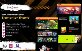 HitZone - Anime and Comic Elementor Wordpress Template