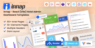 Innap - React (Vite) Hotel Admin Dashboard & Template